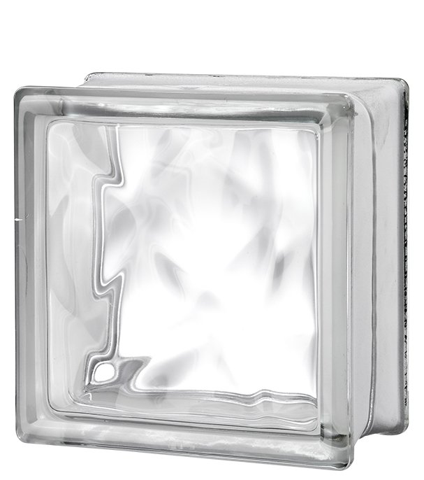 GLASS BRICK CLOUD COLORLESS 14.5×14.5 MULIA BY DECOMAT