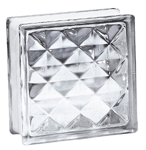 GLASS BLOCK BUBBLE COLORLESS 19×19 MULIA BY DECOMAT